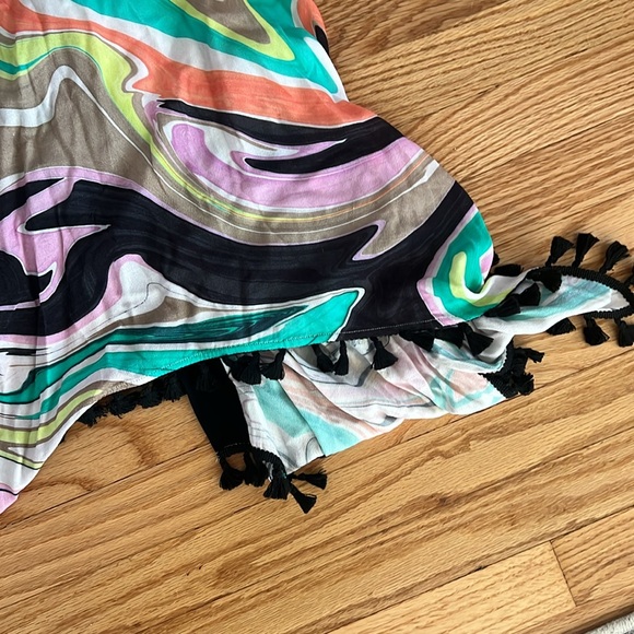 Trina Turk Nazare Kimono Swim Cover Up - Multicolor Marble - Picture 6 of 9